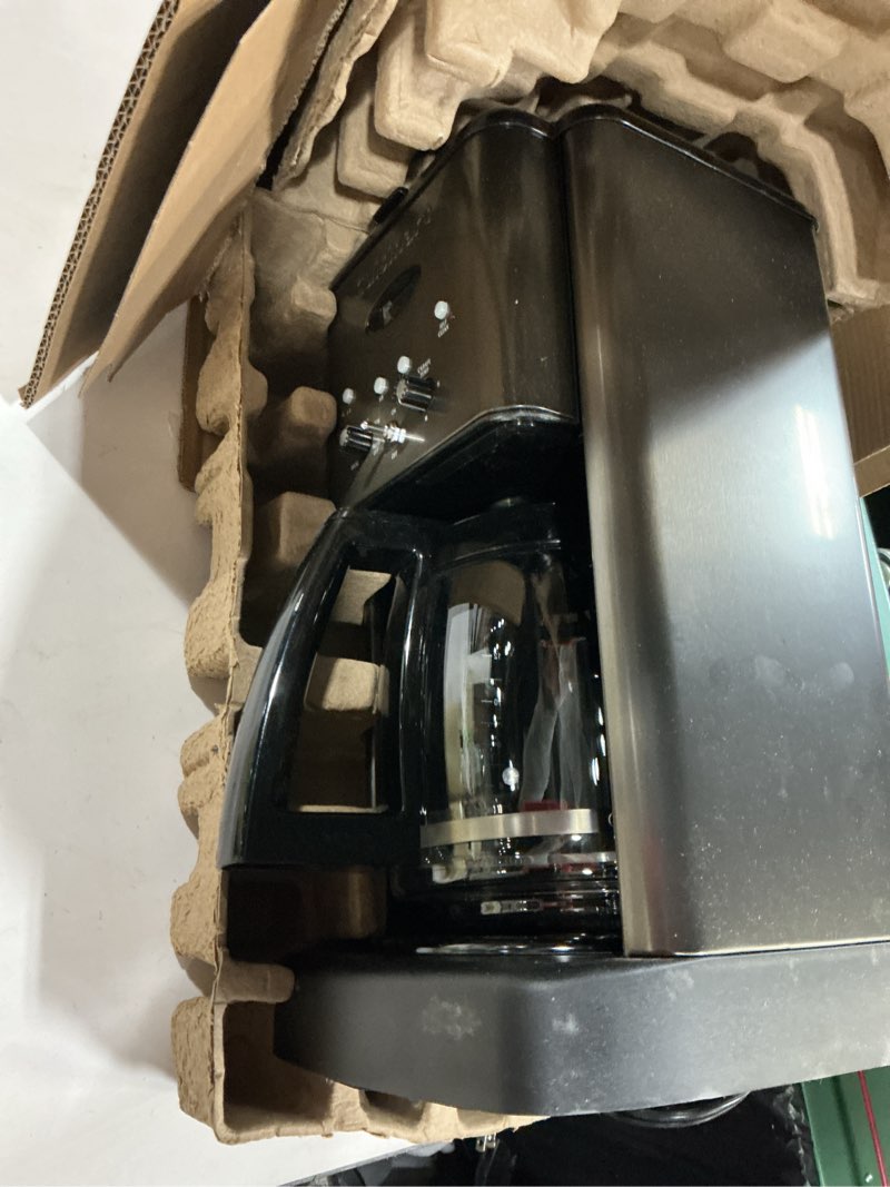 Condition photo showing As Is for Cuisinart 12 Cup Brew Central Maker Coffee Maker2, Black Stainless Steel, DCC-1200BKSNAS Black Stainless Steel Coffeemaker