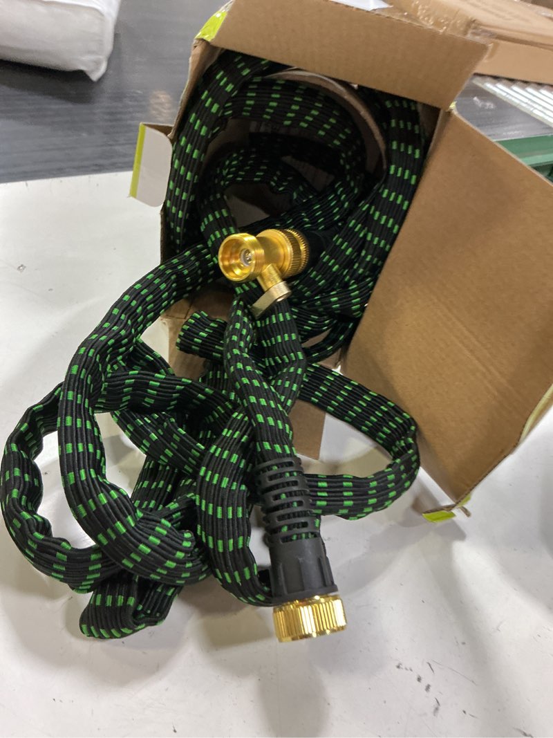 Condition photo showing As Is for flex-able hose flex-able xtreme hose 50ft - kink free, expandable, heavy duty, green garden hose