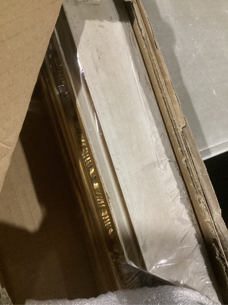 Condition photo showing Good Condition for DIY Wood Frame for 24x36 Canvas Paintings, 2.4" Wide Antique Ornate Canvas Frames for Oil Painting Art Prints, 24x36 Gold Frame for Home Living Room Wall Decor (No Backboard & Glass Cover) 24x36" Gold