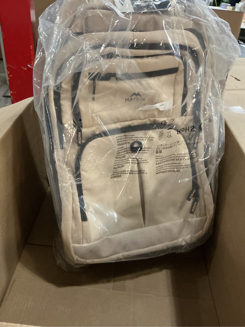 Condition photo showing Good Condition for matein rolling backpack for women, large roller backpack with 4 spinner wheels, 17 inch rolling computer bag travel carry on with padded shoulder straps, water resistant business wheeled bag