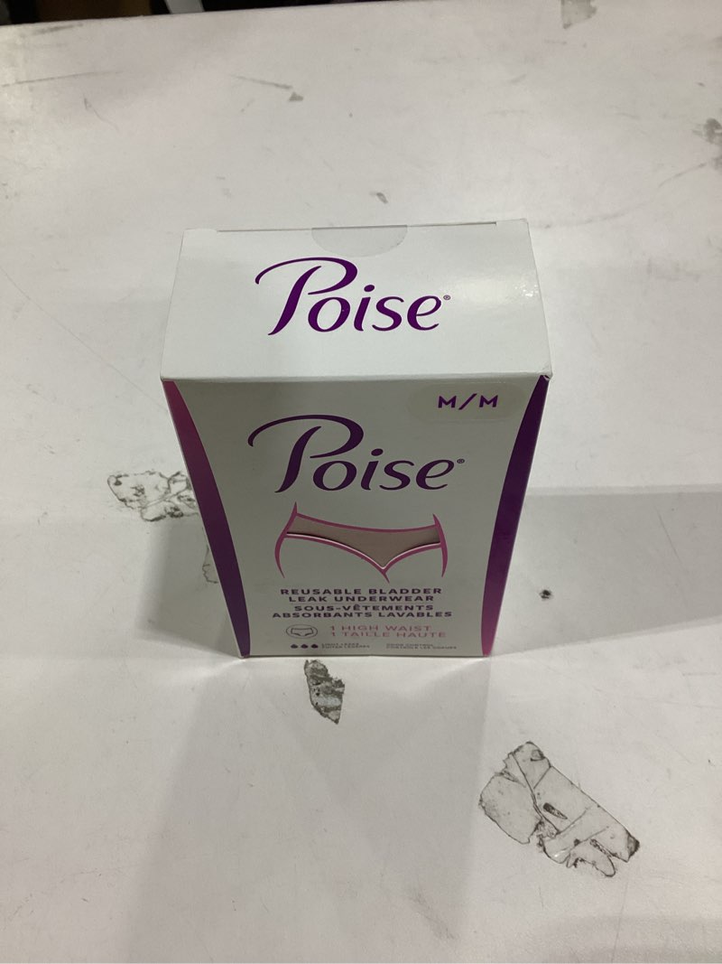 Condition photo showing New/Like New for Poise Washable Adult Incontinence Underwear for Women, Reusable, Light Absorbency, Medium, High Waist, Pink, 1 Count M 1