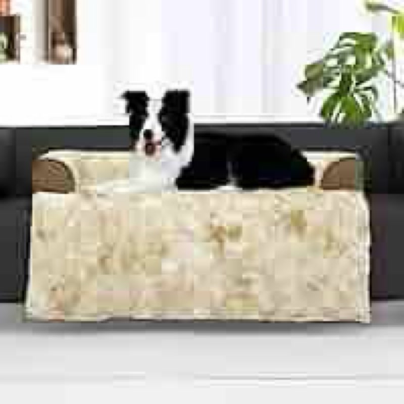 blunique Calming Extra Large Dog Couch Bed, 45 x 37 inch Waterproof Removable Pet Mat Couch Cover fo