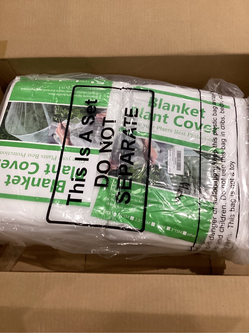 Condition photo showing Good Condition for hushee 6 pack plant covers freeze protection, 8 x 24ft frost blankets cover for plants, plant frost protection cover, garden netting for winter, floating cover frost cloth, freeze protection blankets