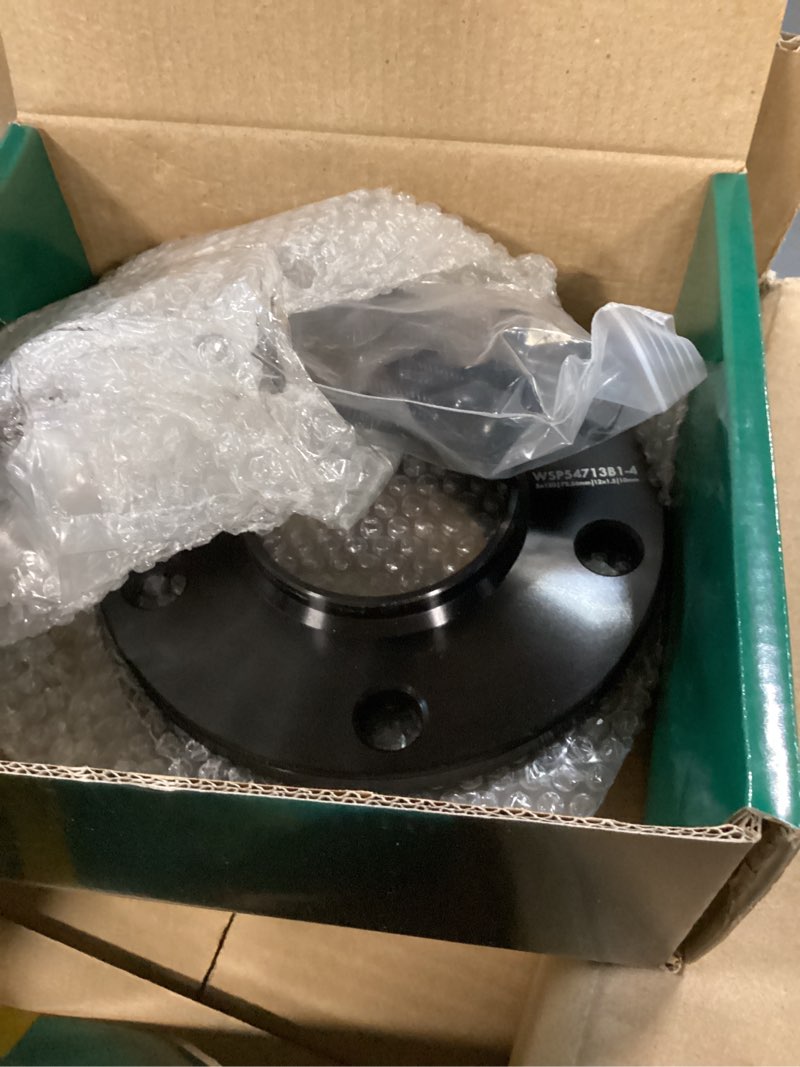 Condition photo showing New/Like New for yhtauto 5x120 hub centric wheel spacers 10 mm fits bmw 318i 318is 325i 325is 325xi 328i xdrive 330i 335i 525i 528i 530i, w/ m12x1.5 & 10.9 grade studs, 72.56 mm hub bore 5 lug 4pcs black wheel spacer 10 mm thickness 4 pcs