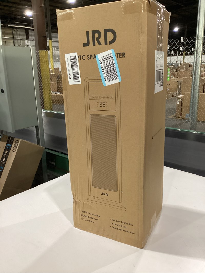 Condition photo showing Good Condition for Space Heater Indoor Use, JRD 24" Fast Electric Heater with Remote, Thermostat, 75° Oscillation, 1-8H