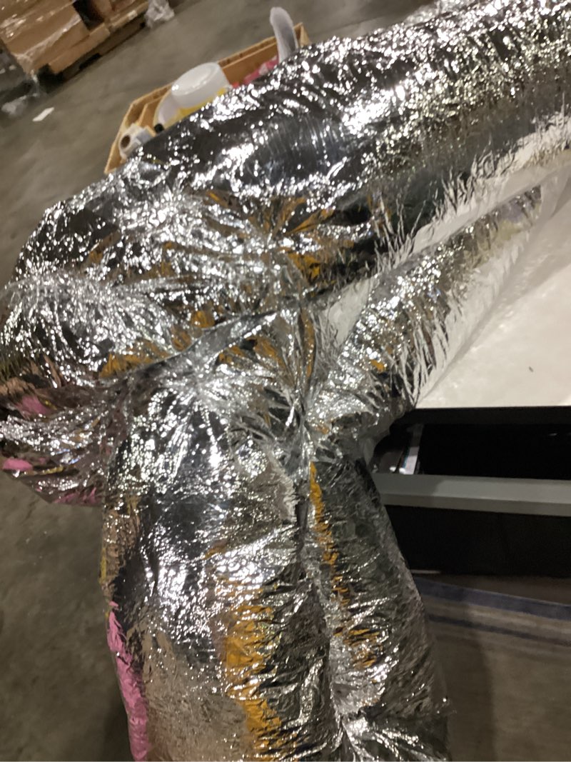 Condition photo showing As Is for imperial r6.0 25 ft. l x 4 in. d silver poly duct