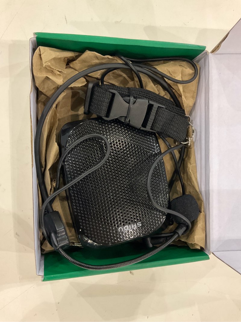 Condition photo showing New/Like New for SHIDU Portable Voice Amplifier Personal Microphone Headset for Speaking Rechargeable Mini Pa System for Teachers Tour Guides Coaches Classroom Singing Yoga Fitness Instructors Black