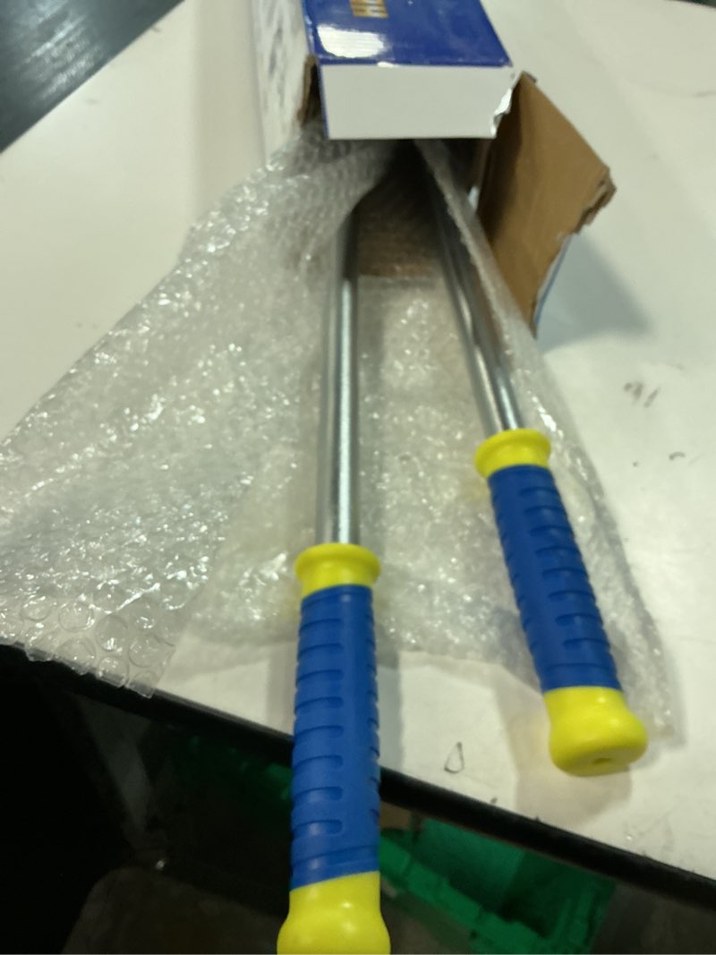 Condition photo showing As Is for pipe bender 1/2" heavy duty tubing bender tube bender roller 180° hvac copper tool for copper pipe, aluminum pipe, iron pipe, stainless steel pipe 1/2" silver+blue