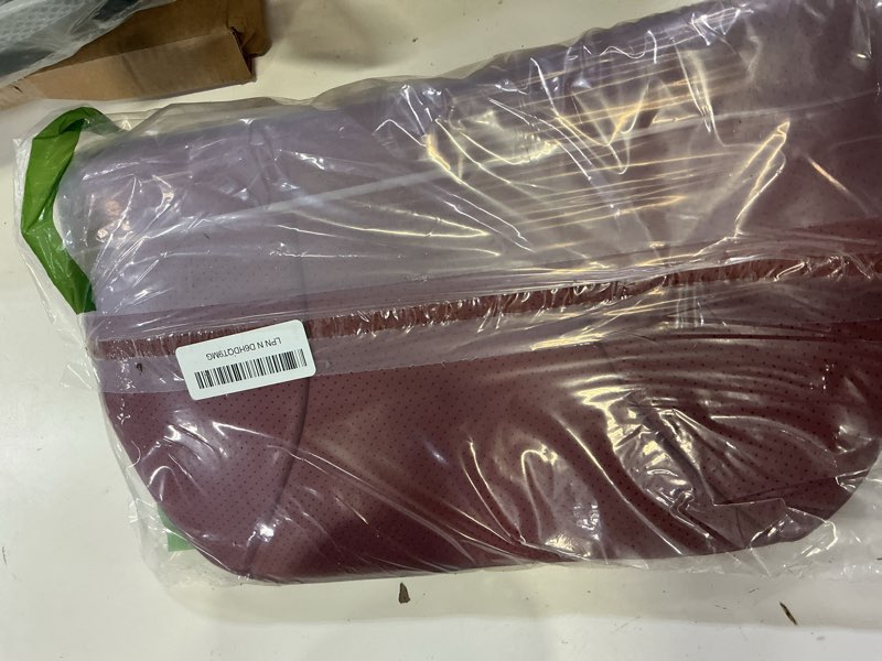 Condition photo showing Good Condition for genuine leather lumbar support pillow,back pain relief cushion,fits tightly around waist,real cowhide,memory foam,fit car drive,office chair,rest seat,improve posture,portable,15.5''lx 8.7''h wine 1p cowhide leather lumbar pillow