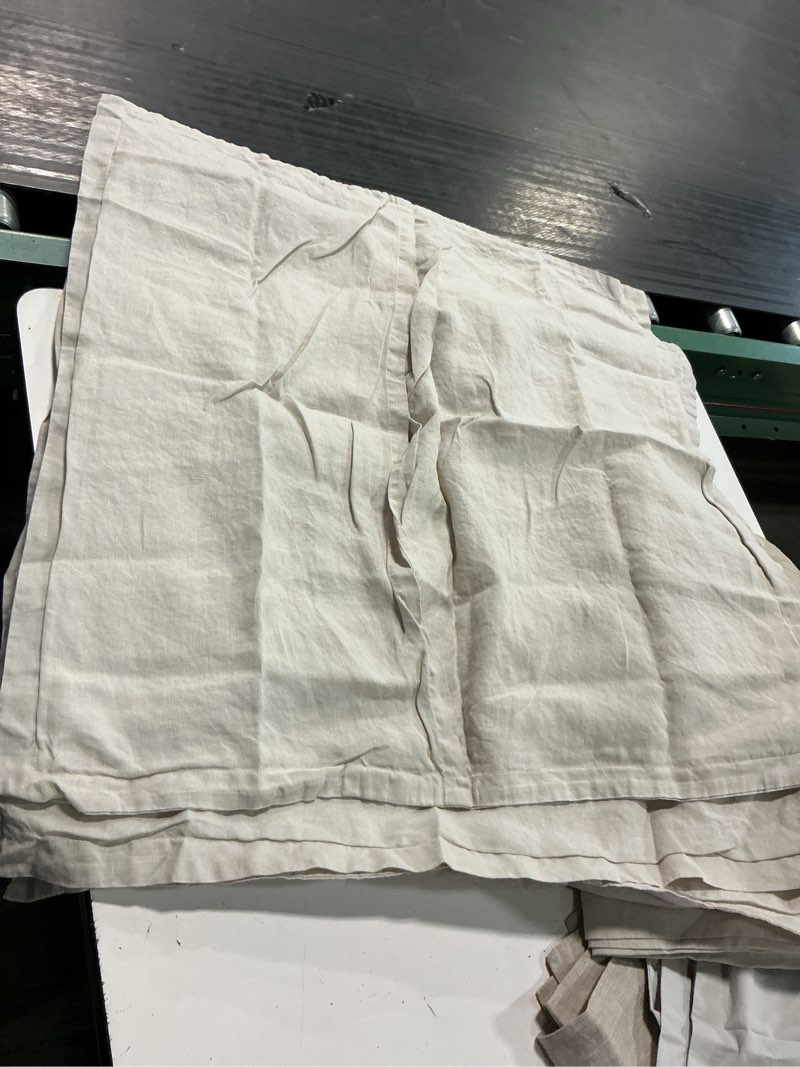 Condition photo showing Good Condition for european linen euro sham, euro, sand  3 pcs