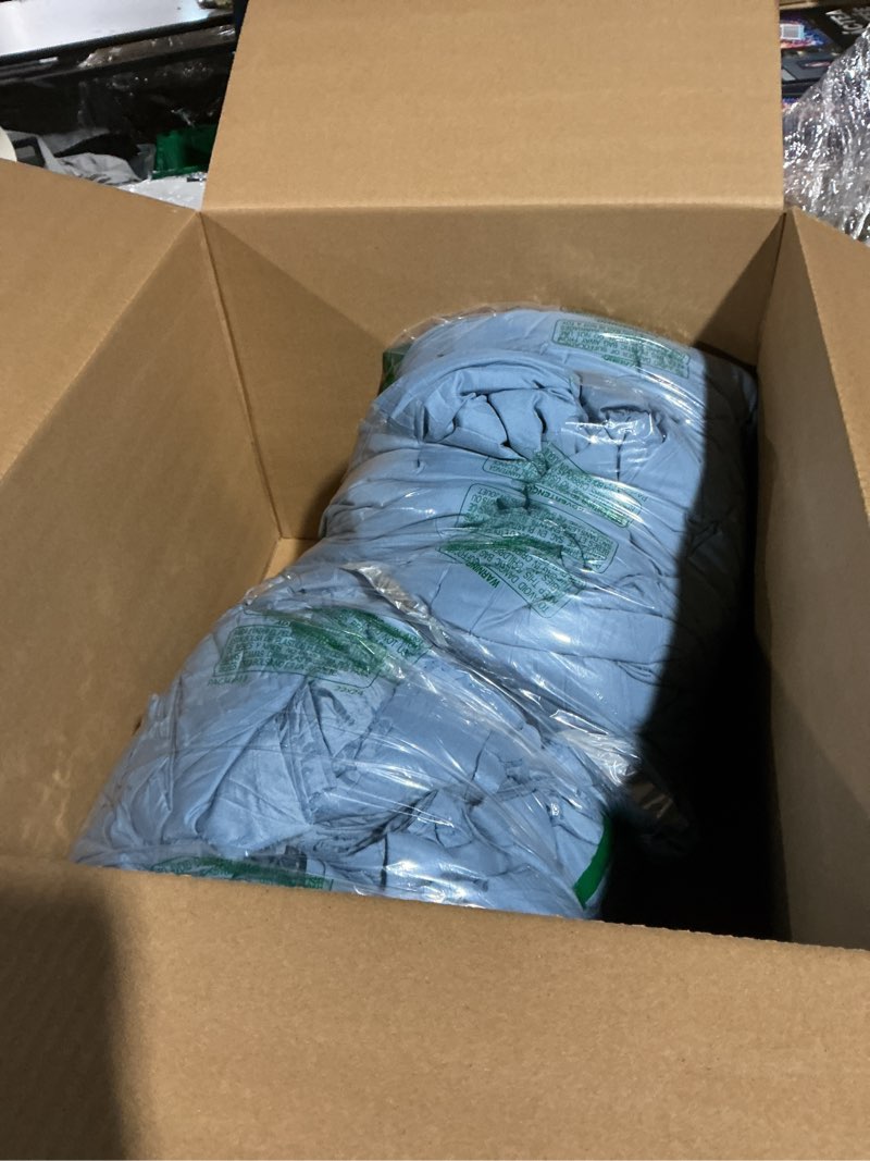 Condition photo showing As Is for Litanika Grayish Teal Full Size Comforter Set with Sheets - 7 Pieces Bed in a Bag Full Boho Tufted Complete Bedding Sets with Comforter, Sheets, Pillowcases & Shams Grayish Teal Full (79"x90")