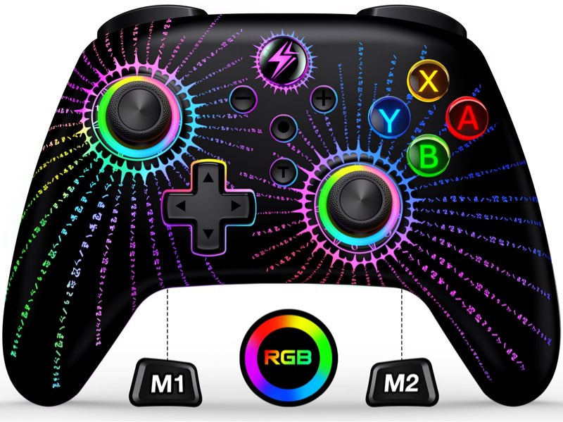 Wireless Switch Controller for Nintendo Switch 1/2/Lite/OLED, Switch Pro Controller support iOS/Andr