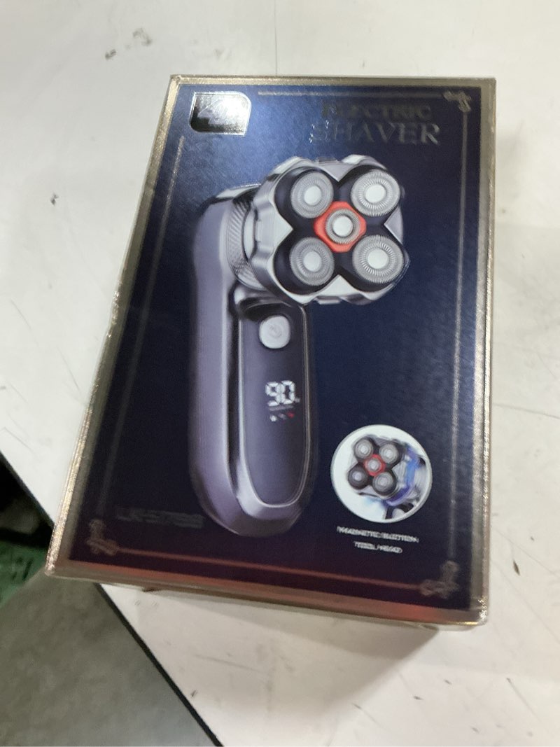 Condition photo showing New/Like New for electric razor for head,voltpanther head shavers for bald men,magnetic detachable bald head shaver,ipx6 waterproof wet dry razors for men,led display rechargeable 5d rotary shaver with type c charge