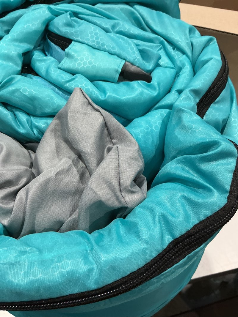 Condition photo showing As Is for sleeping bag four season outdoor sleeping down bag ultralight sleeping bag compression bag