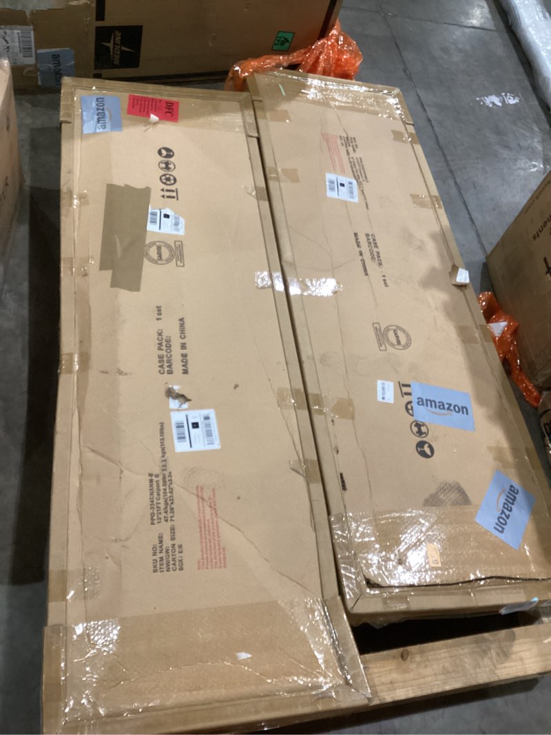 Incomplete set  2 boxes Metal Carport 13×21 FT, Heavy Duty Carport Reinforced Frame and Steel Roof, All-Weather Shelter for Pickups, Boats, Cars, and Tractor