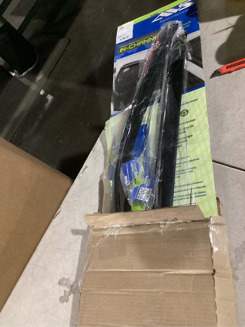 Condition photo showing Good Condition for auto ventshade [avs] in-channel ventvisor / rain guards | fits 2015 - 2024 ford f-150, 2017 - 2024 ford f-150 raptor supercrew - smoke, 4 pcs. | 194975 in-channel - smoke