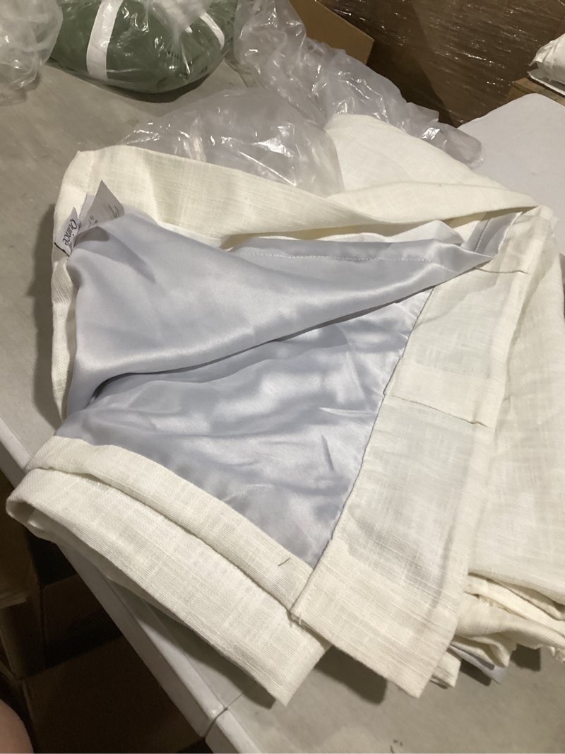Condition photo showing Good Condition for european liben textured cotten curtains 48”x96”