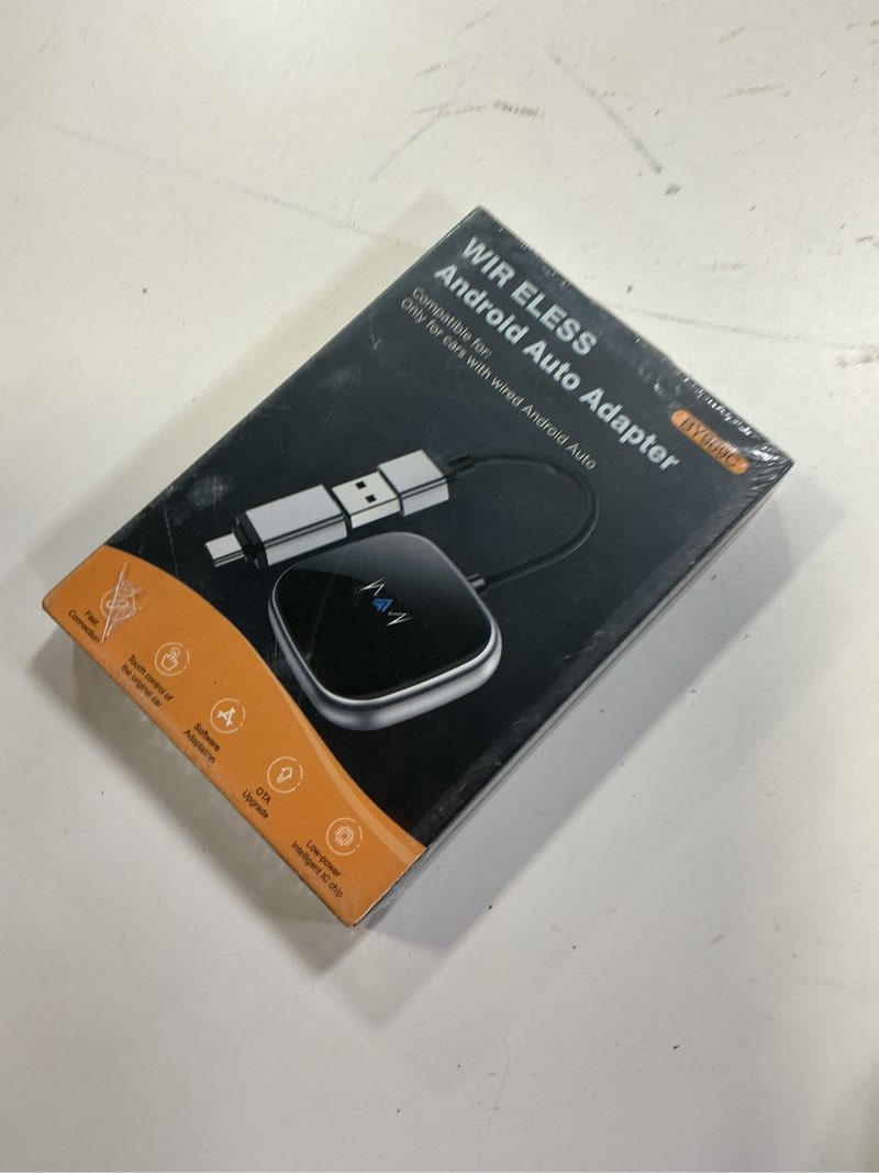 Condition photo showing New/Like New for wireless auto adapter, wireless carplay adapter, latest nfc touchscreen connectivity, plug-and-play for android devices (android 11 and above)