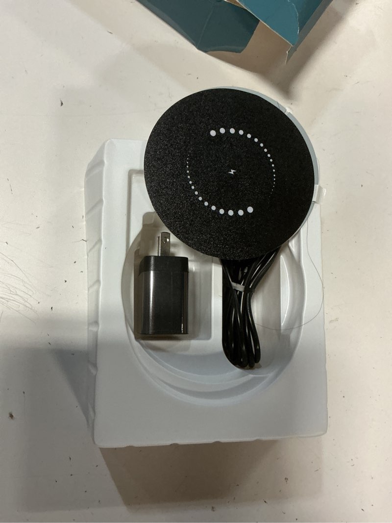 Condition photo showing As Is for eazpower invisible wireless charger, 0-30mm under desk wireless charger, dual uses on or hidden under table charging pad for nightstand for iphone 17/17 pro/17 pro max/17 air/16/15/14/samsung phone