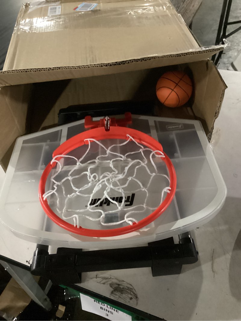 Condition photo showing Good Condition for Franklin Sports Mini Basketball Hoop with Rebounder and Ball - Over The Door Basketball Hoop With Automatic Ball Rebounder - Indoor Basketball Game For Kids Arcade
