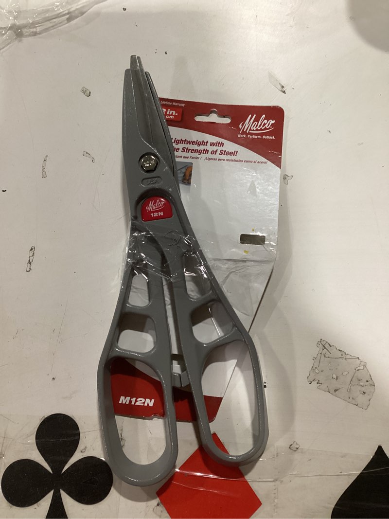 Condition photo showing Good Condition for Malco Andy Snip High carbon inset steel blades Straight cut Snips