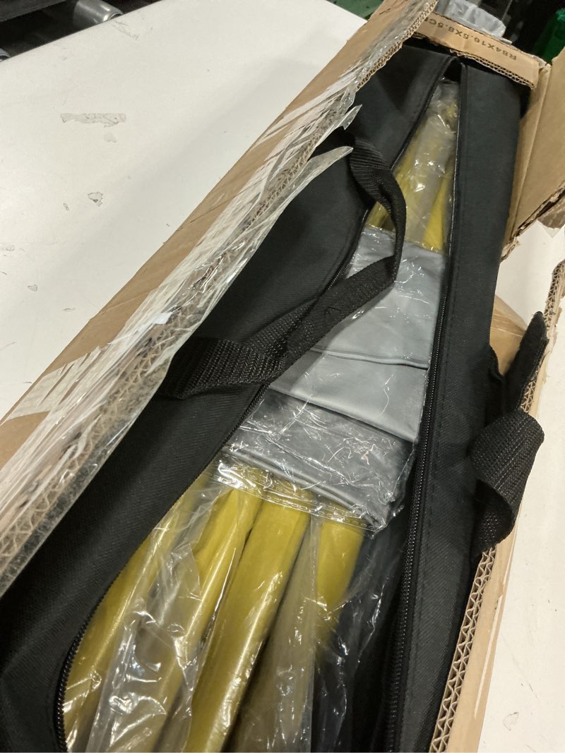 Condition photo showing Good Condition for EMART Backdrop Stand, 8.5x10ft Width Adjustable Photography Background Support Poles with Heavy Duty Flat Base, Photo Metal Steel Pipe and Drape Frame Kit for Parties Birthday Wedding - Gold 8.5x10ft Gold