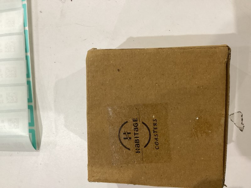 Condition photo showing New/Like New for Funny Coasters for Drinks -Set of 8 with Holder, Absorbent Cork Base for Tabletop Protection, Made of Engineered Wood, Ideal for Housewarming, Bar-Decor, Birthday, Anniversary, Corporate Gift