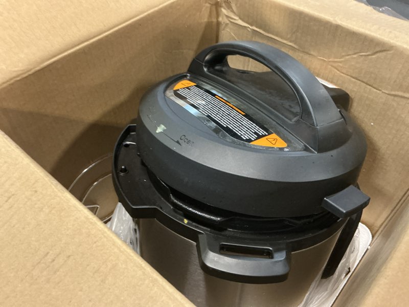 Condition photo showing As Is for Instant Pot Duo 7-in-1 Mini Electric Pressure Cooker, Slow Rice Cooker, Steamer, Sauté, Yogurt Maker, Warmer & Sterilizer, Includes Free App with over 1900 Recipes, Stainless Steel, 3 Quart