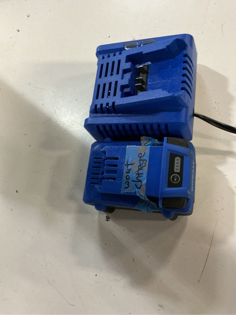 Condition photo showing As Is for kobalt 24 -volt 1 -pack lithium-ion ( 2 ah battery and charger )