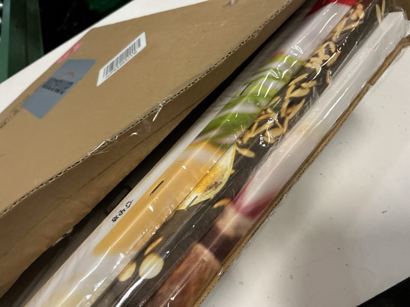 Condition photo showing New/Like New for DJSYLIFE Kitchen Decor Spices Seasonings Wall Art, 3 Piece Colorful Kitchen Canvas Painting Prints, Modern Dining Room Pictures Wall Decor, Home Artwork Framed Ready to Hang, Set of 3 (16x24 inch) 16"Wx24"Hx3 Seasoning 02