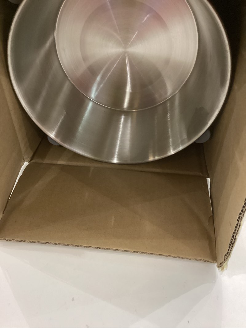 Condition photo showing Good Condition for Elevated Dog Bowls for Large & Medium Dogs - Stainless Steel 64oz/8 Cup Raised Feeder with Non-Slip Base, Dual Food & Water Bowls 2-Pack 8 Cups