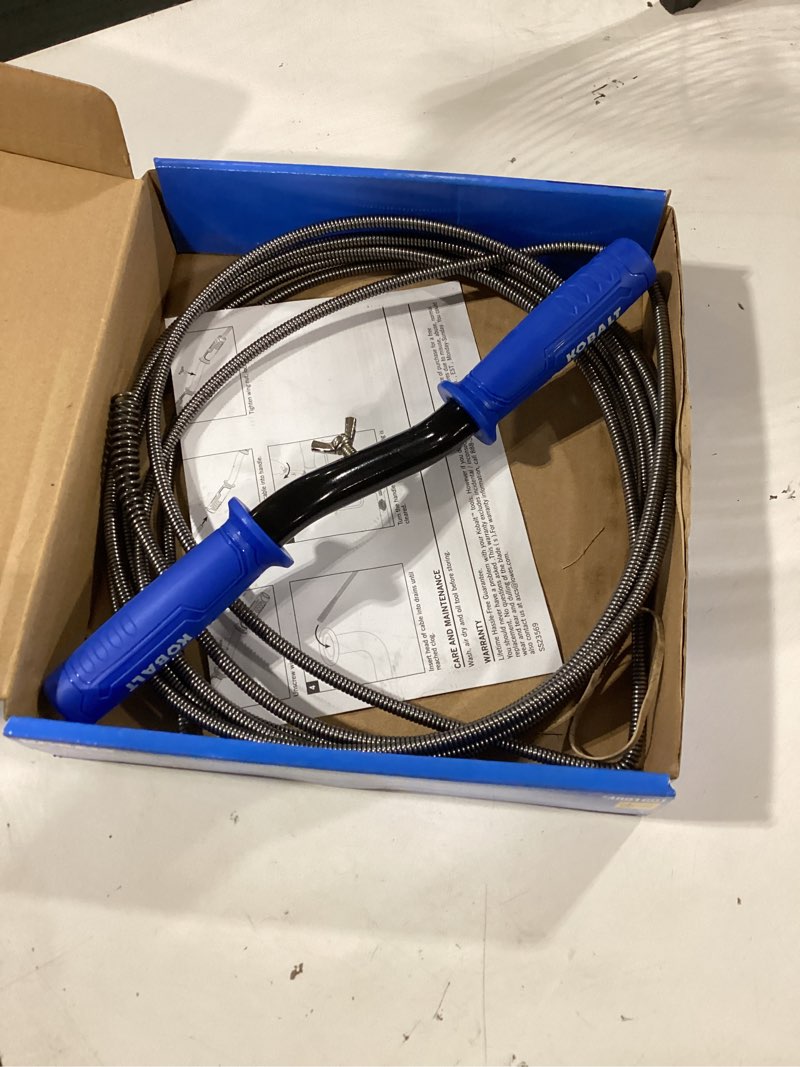 Condition photo showing Good Condition for kobalt 1/4-in x 15-ft high carbon wire hand auger for drain