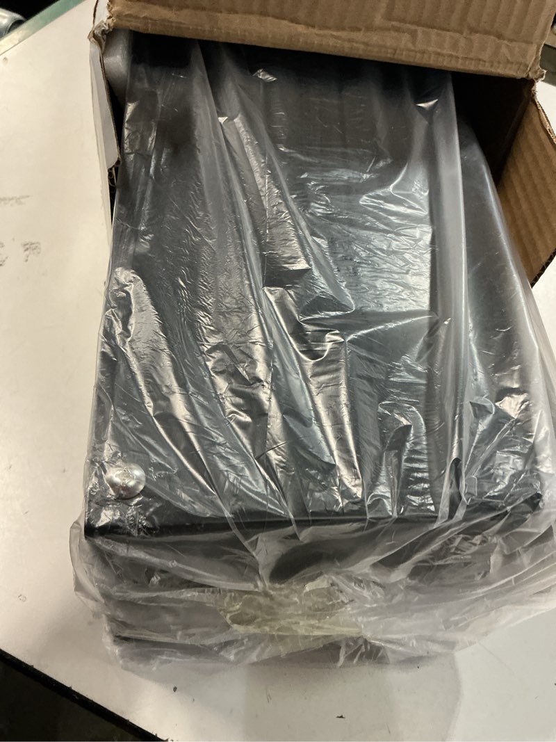 Condition photo showing New/Like New for Black Metal Mailbox, Galvanized Steel Outside Mailboxes, Standard Medium Capacity, 20 x 8.7 x 6.7 Inches