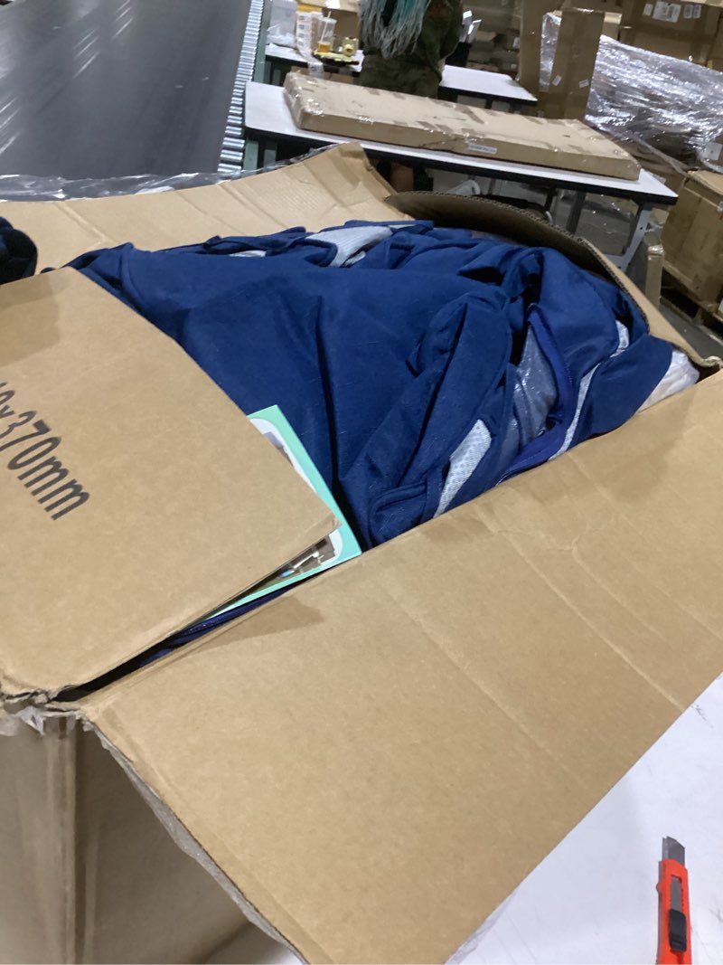 Condition photo showing New/Like New for summsun outdoor chair cushions, faux linen backrest and deep seat cushion set for patio furniture with weather resistant removable cover, ties, non-slip bottom, 24 x 24 inch, navy, set of 4 navy 4p/24*24 + 24*22 inch