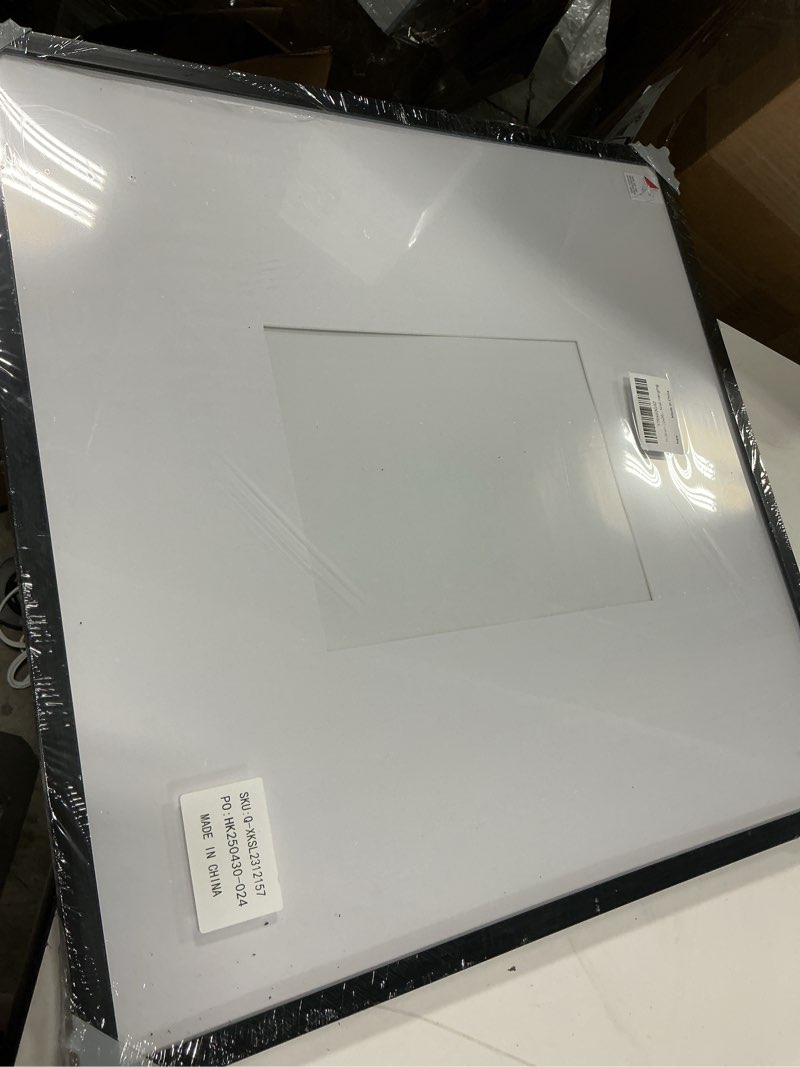 Condition photo showing Good Condition for Hoikwo 20x20 Black Plastic Frame with Plastic Cover, Display Pictures 8x10 with Mat or 20x20 Without Mat, 1 Pack 20 by 20 Frame for Wall Hanging 20x20 matted to 8x10 Black