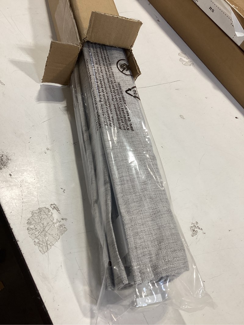 Condition photo showing Good Condition for LazBlinds No Tools No Drill Cordless Roman Shades for Windows, Blackout Thermal Insulated UV Blocking Window Blinds, Room Darkening Fabric Blinds for Indoor Windows, 33'' W x 64'' H, Grey Blackout - Grey 33" W x 64" H