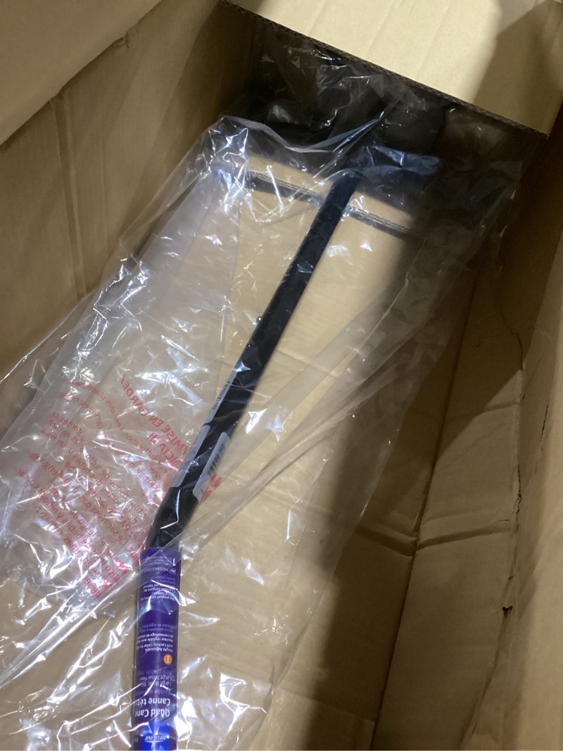 Condition photo showing As Is for Medline Aluminum Quad Cane with Large Base for Balance, Knee Injuries, Leg Surgery Recovery & Mobili