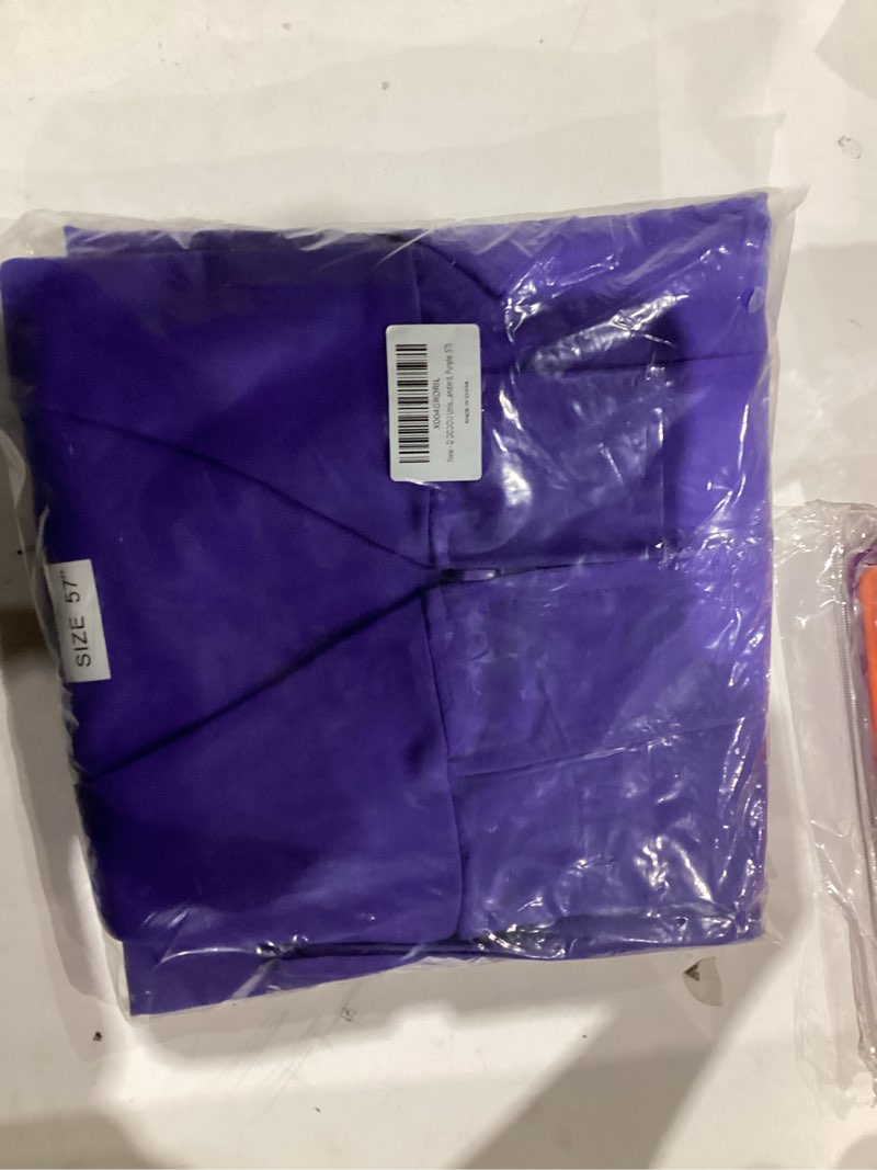 Condition photo showing New/Like New for unisex matte graduation cap and gown tassel package for high school and bachelor standard 57 purple