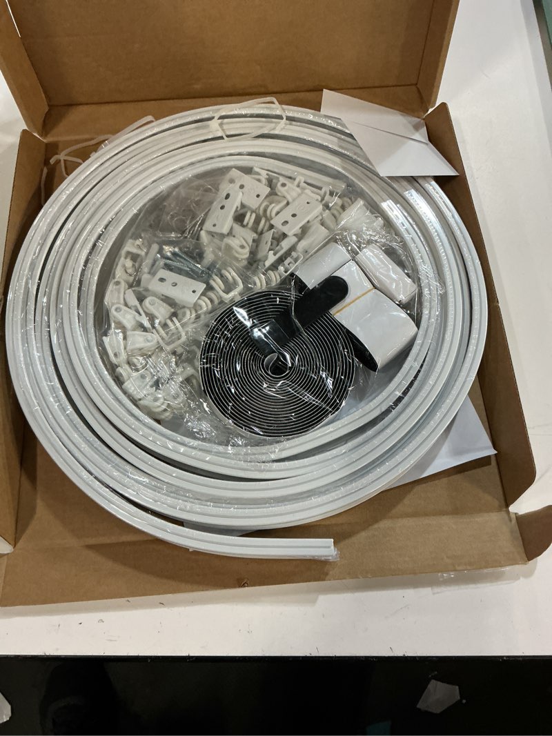 Condition photo showing Good Condition for UrbanRed Flexible Bendable Ceiling Curtain Track, 16.4 ft (5 m), Mount for Rail with Curtain Tracks System, Room Divider, Curtains Rod, RV Ceiling Track for Curtains, White 5 Meters (16.4 ft) White