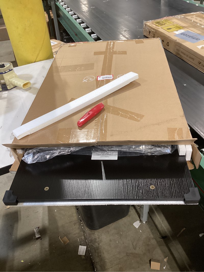 dumos 32 inch office small computer desk modern simple style writing study work table for home bedroom - wood black