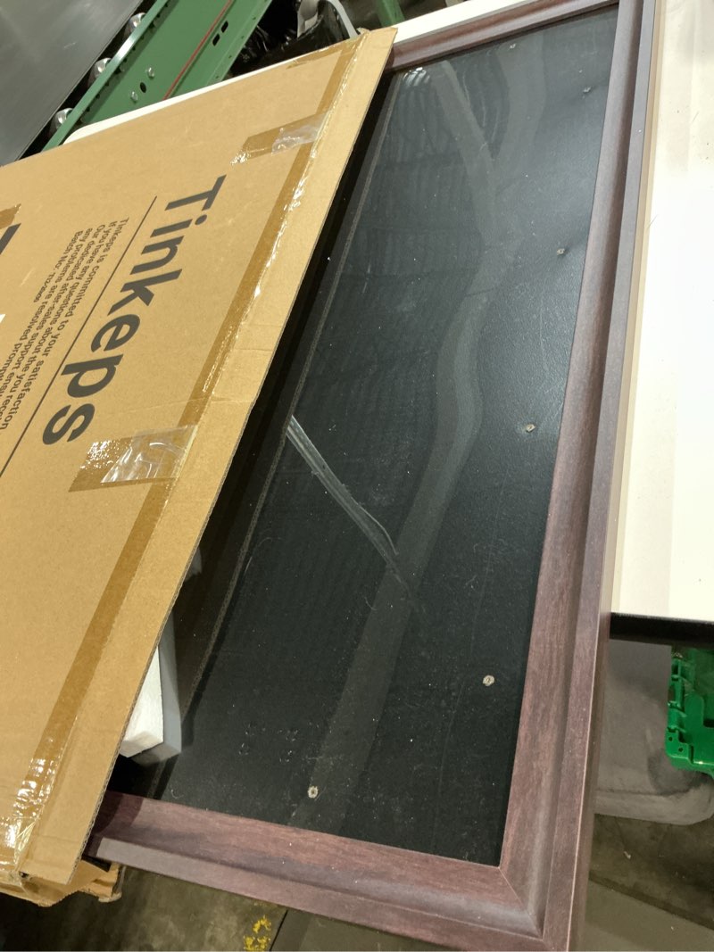 Condition photo showing Good Condition for 20x30 Poster Frame Walnut with Black Back Board, Curved Extra Wide Edges, Wooden Vintage Style 20x30 Picture Frame for Wall Decor. Walnut Brown 20x30