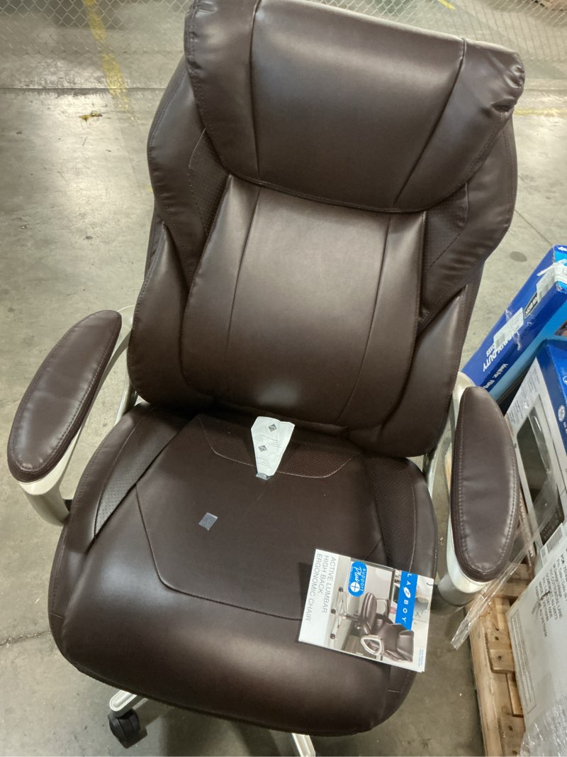 Condition photo showing As Is for la-z-boy westley big & tall executive office chair with active lumbar support