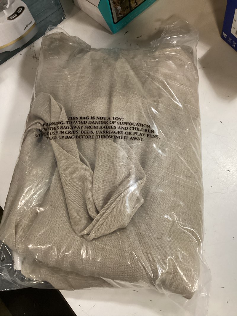 Condition photo showing Good Condition for elrene home fashions vienna sheer tie-top window-curtain panel, 52 in x 95 in (1 panel), flax flax 52\"w x 95\"l (pack of 1)