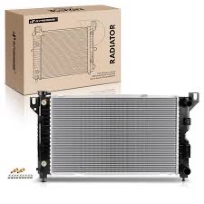 a-premium engine coolant radiator with transmission oil cooler compatible with dodge grand caravan, 