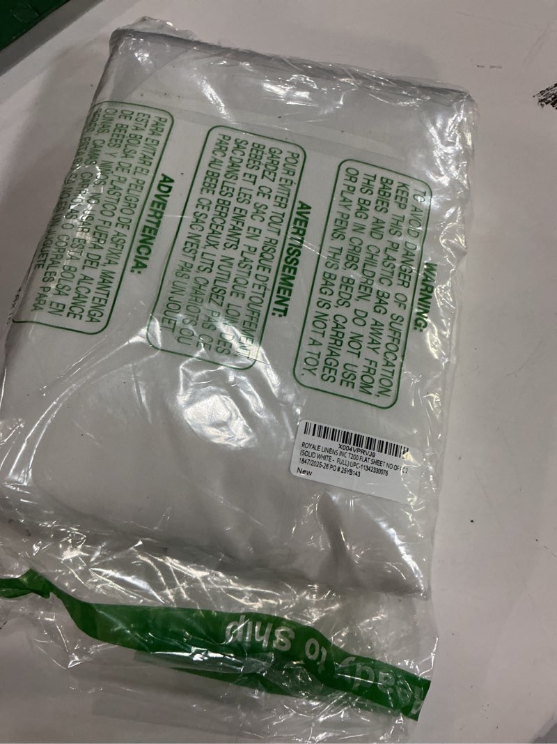 Condition photo showing Good Condition for Royale Linens 100% Organic Cotton Full 2 Pack Flat Sheet Only - Super Soft - Percale Top Sheets - Fu