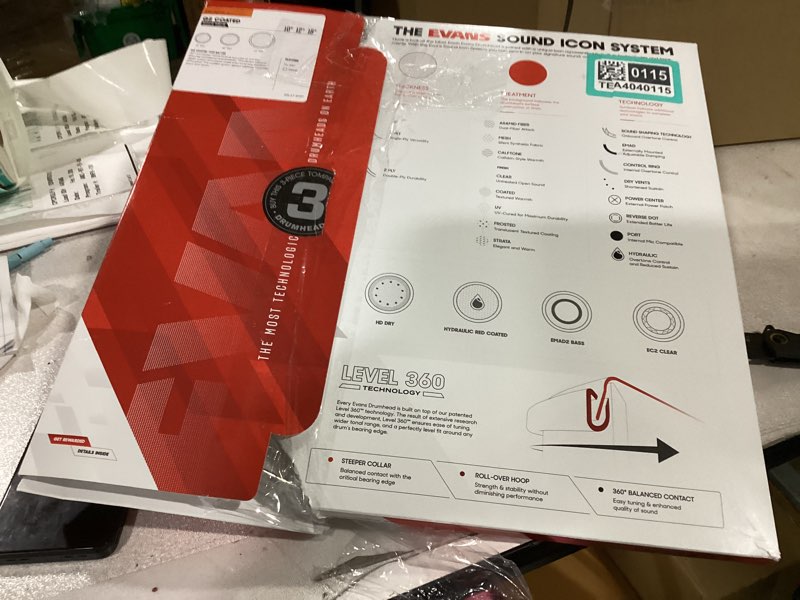 Condition photo showing New/Like New for Evans Drum Heads - G2 Coated Rock Tompack (10 inch, 12 inch, 16 inch) G2 Tompack Coated