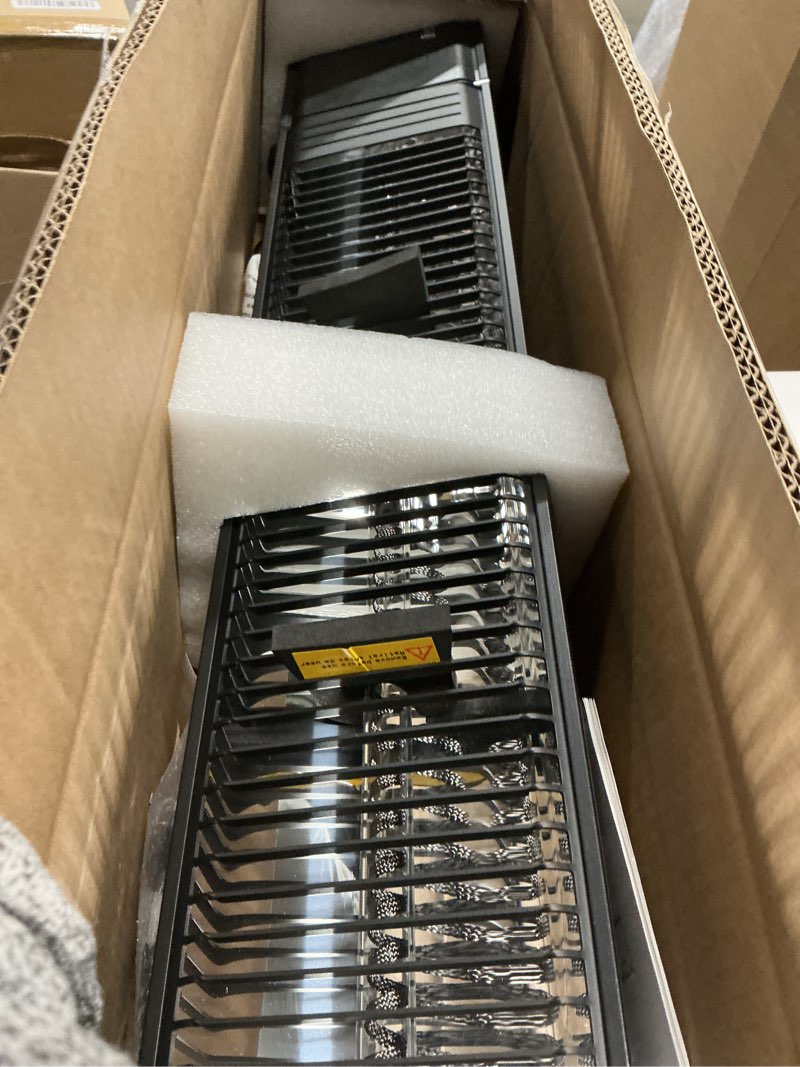 Condition photo showing Good Condition for Powerscale 1500W Electric Patio Heater, IP65 Waterproof, Remote, Fast Heating, 4 Heat Levels, 24H Timer & Memory Function, Wall Mounted Indoor/Outdoor Heater for Patio, Garage, Backyard, Black