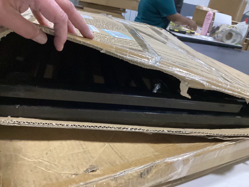 Condition photo showing New/Like New for extra wide baby gate black 62-67 inch wide pressure mounted auto close child safety gate long dog gate for house doorways