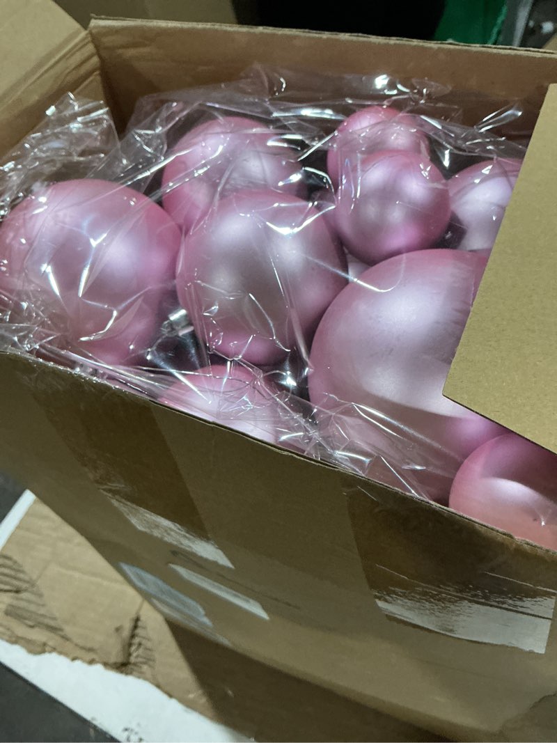 Condition photo showing Good Condition for 9 ft Christmas Ball Garland Ornaments Large Pink Hanging Shatterproof Xmas Balls Decorations for Home Indoor Outdoor Mantel Holiday Party Christmas Tree Supplies 9 ft Pink