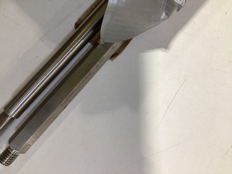 Condition photo showing As Is for onlyfire 37-45'' x 1/2'' universal hexagon 304 stainless steel grill rotisserie spit rod